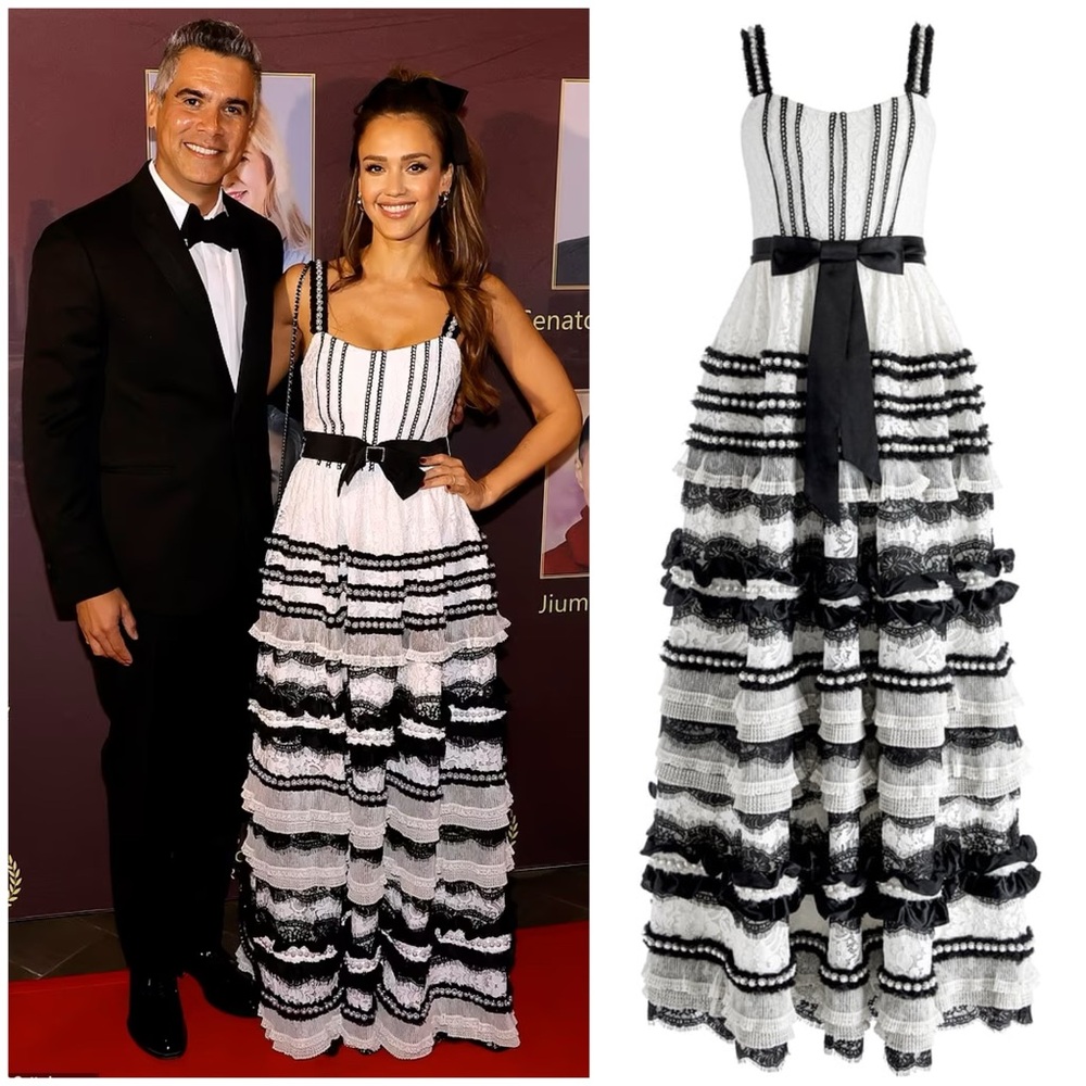 ALICE + OLIVIA DENITA BUSTIER RUFFLE GOWN - Picture 8 of 17